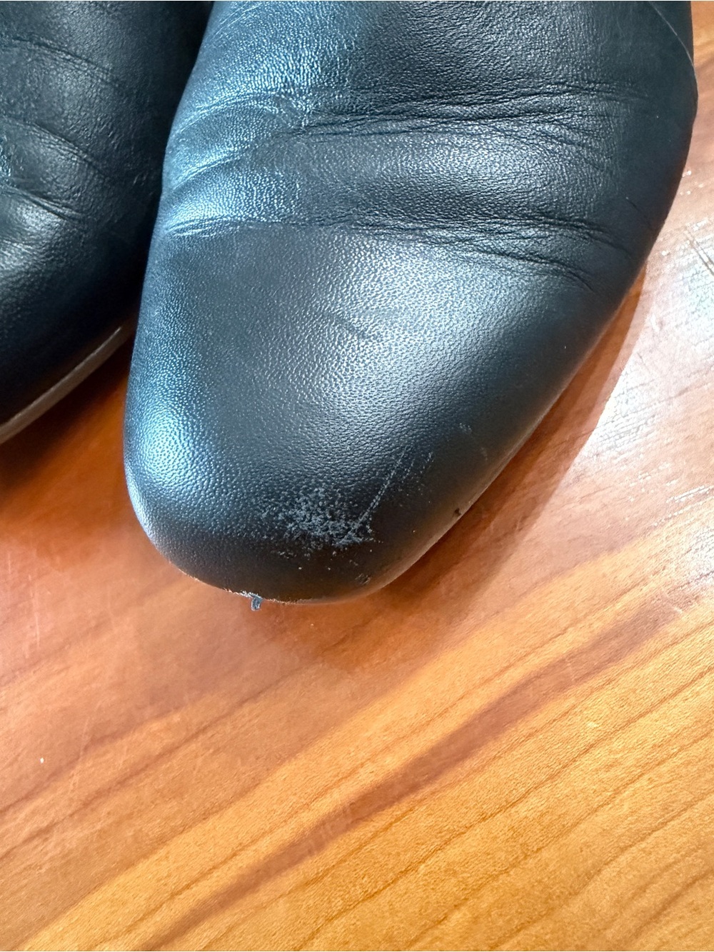 Clarks Black Leather Slip-On Loafers - Picture 4 of 6